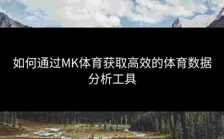 如何通过MK体育获取高效的体育数据分析工具