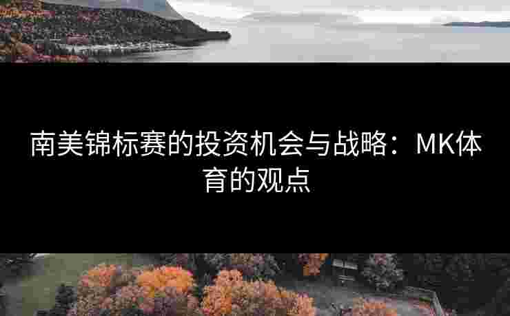 南美锦标赛的投资机会与战略：MK体育的观点