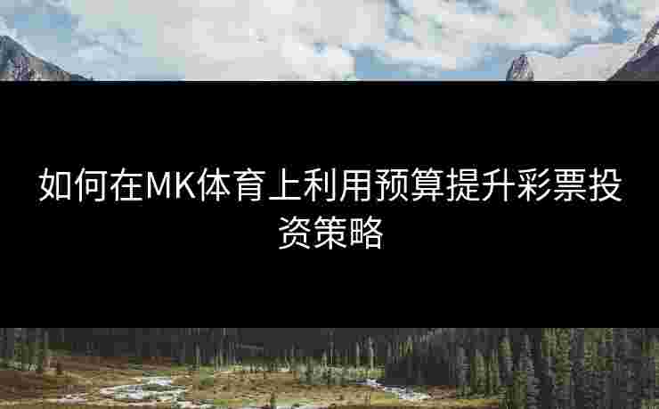 如何在MK体育上利用预算提升彩票投资策略