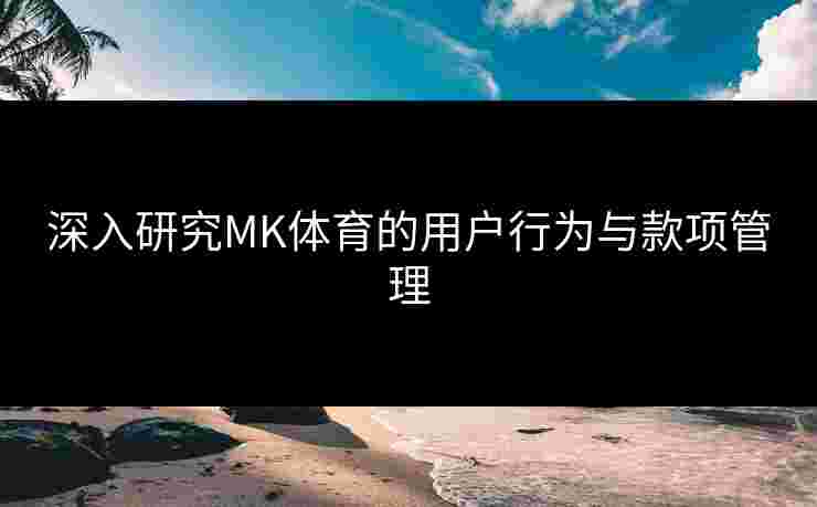 深入研究MK体育的用户行为与款项管理